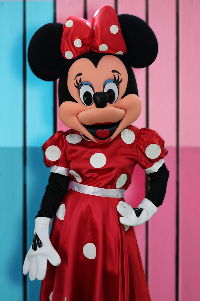 Minnie Mouse character at a birthday party in Characters.io