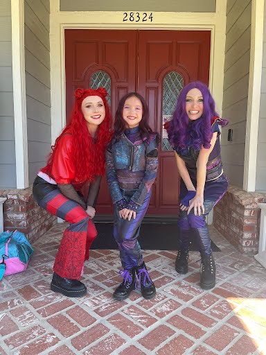 Character performer at party in Houston suburbs