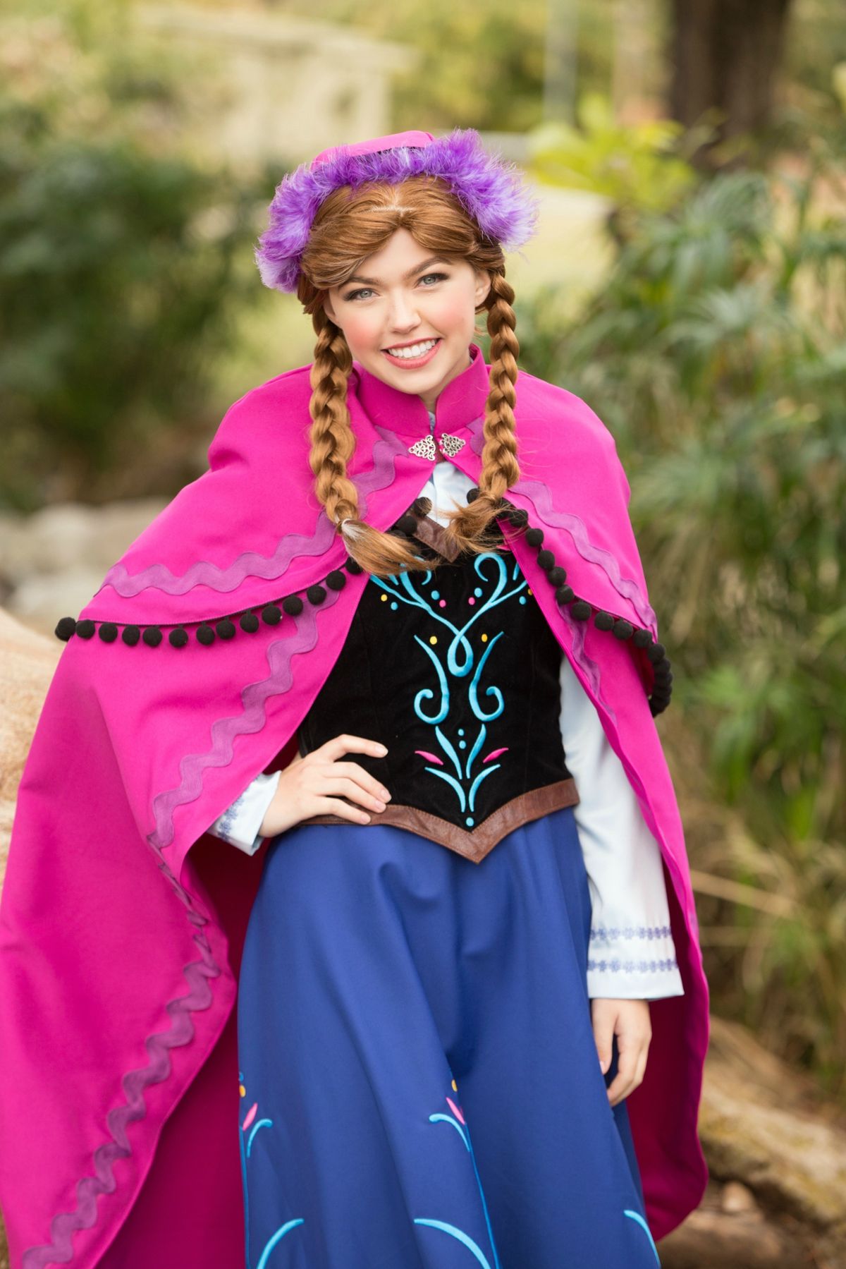 Princess Anna character at birthday party