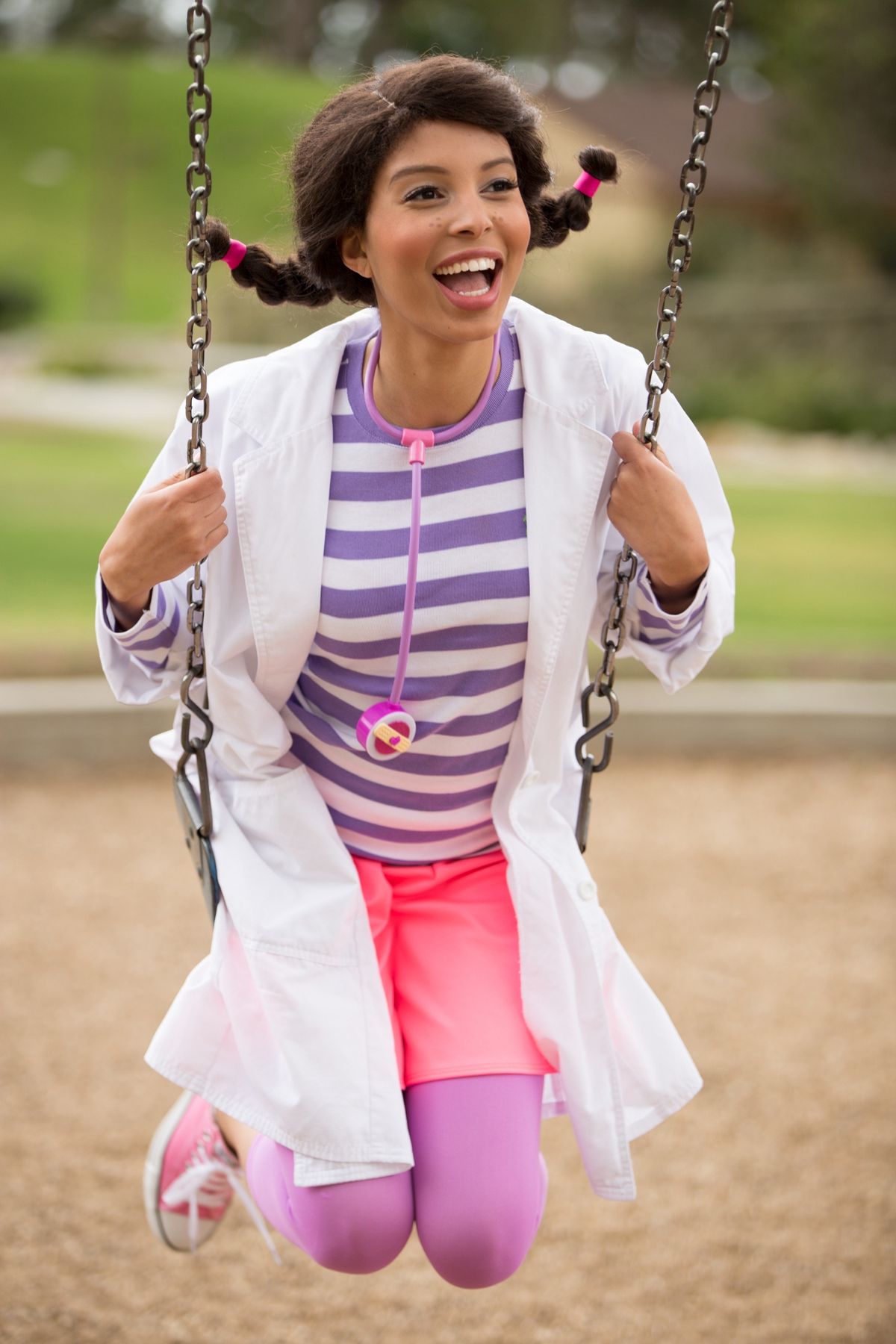 Doc McStuffins character at birthday party