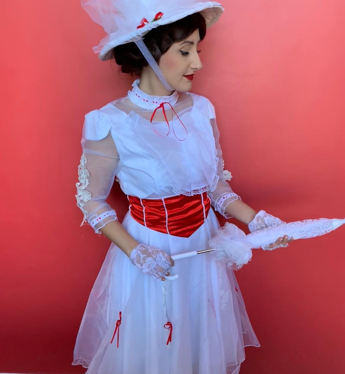 Mary Poppins character at birthday party