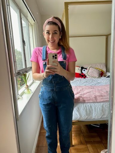 Miss Rachel character at birthday party